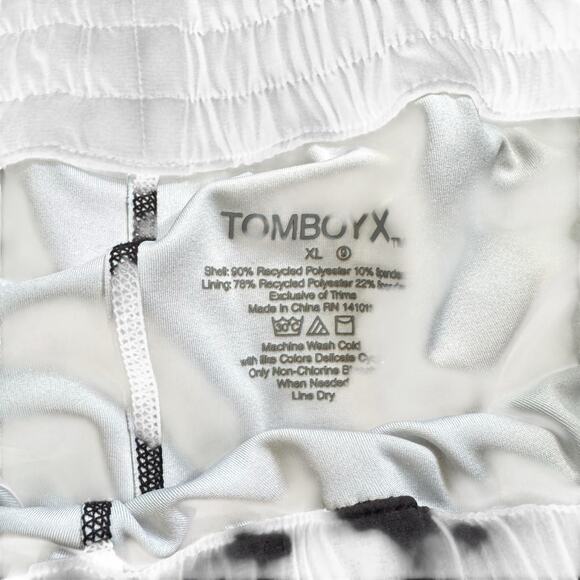 TomboyX Gender Neutral Swimwear Board Shorts Size XL Black Colorful Lining - Picture 8 of 10